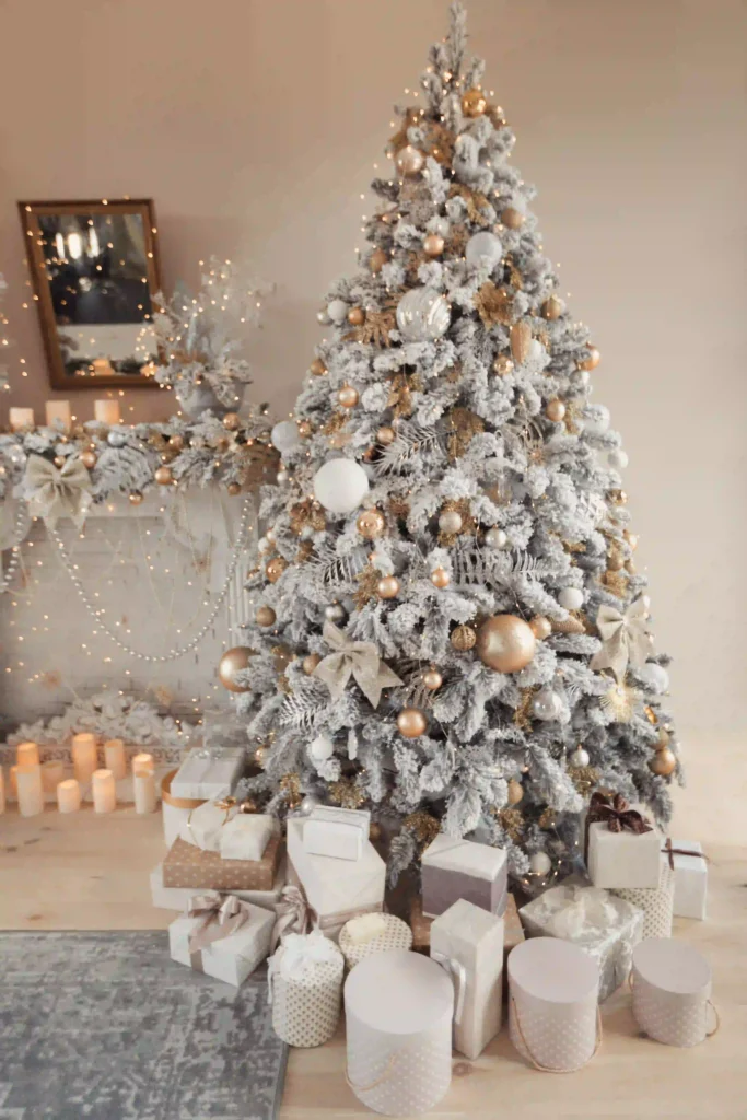 Christmas Tree Skirt Ideas modern metallic sequin under tree