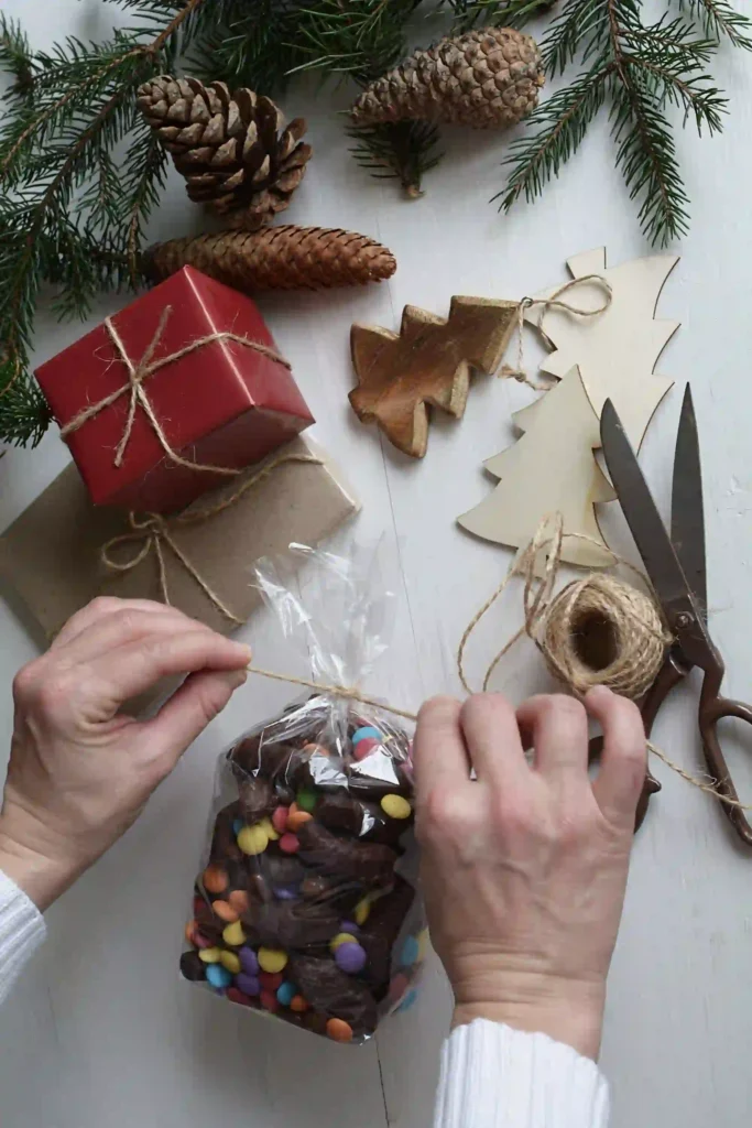 Easy DIY grapevine Christmas wreath tutorial with crafting materials