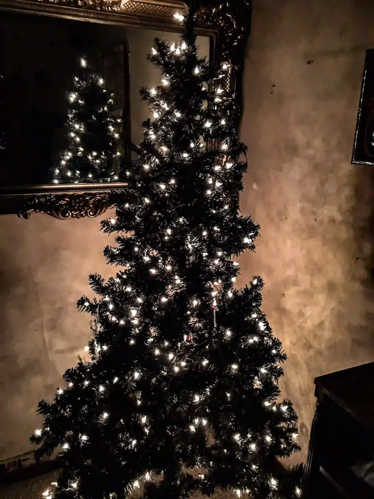 Nightmare Before Christmas Tree Ideas using gothic glam decor