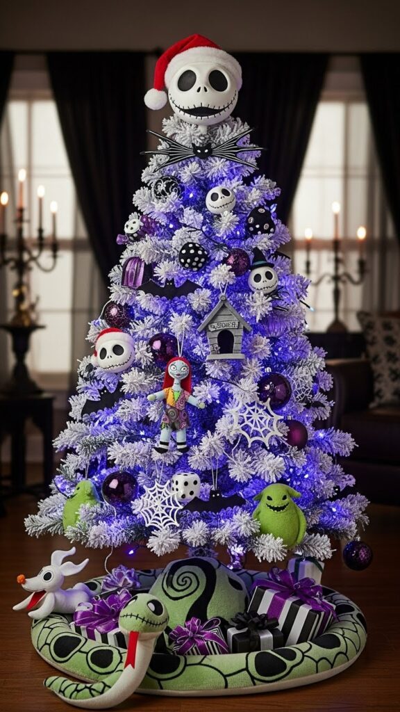 Jack Skellington Christmas tree inspiration for Nightmare Before Christmas decor