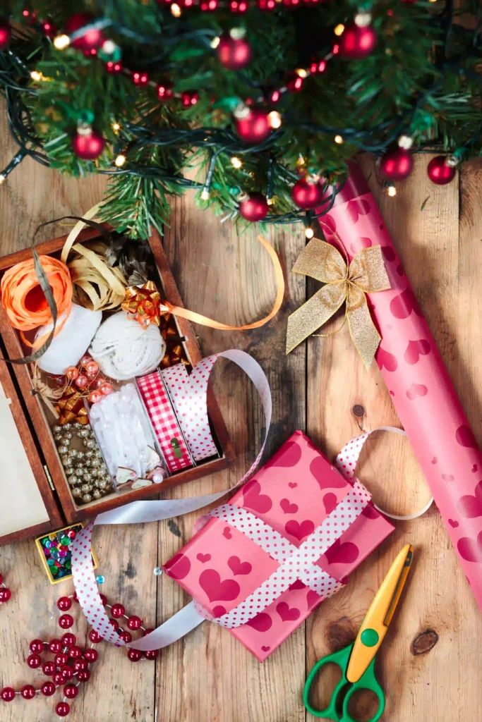 DIY pink mesh ribbon layering wreath