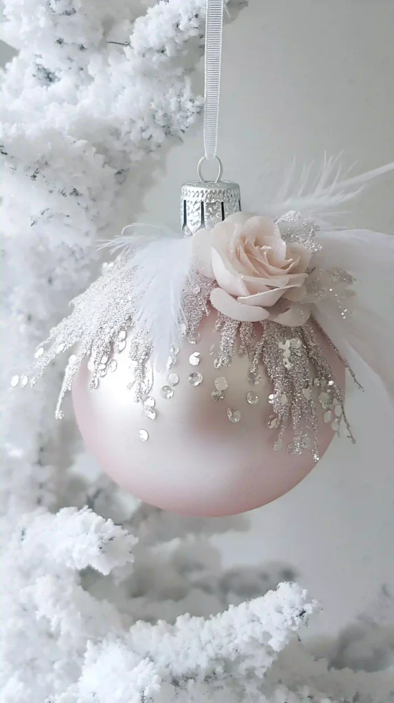 glam pink Christmas wreath styling ideas