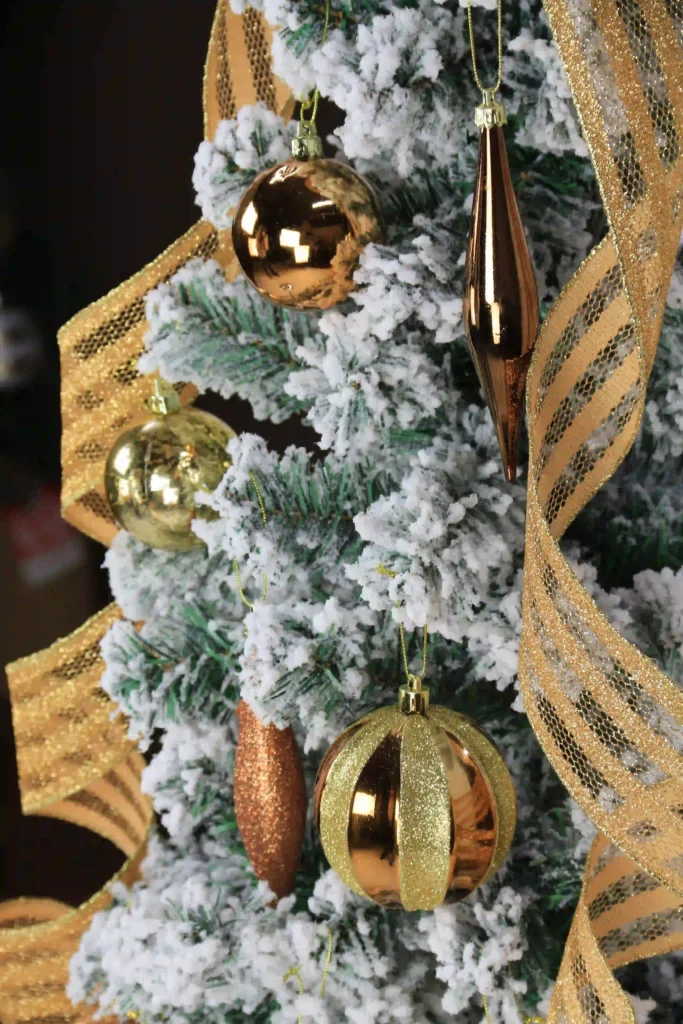 DIY budget-friendly white Christmas tree decorating ideas with upcycled ornaments