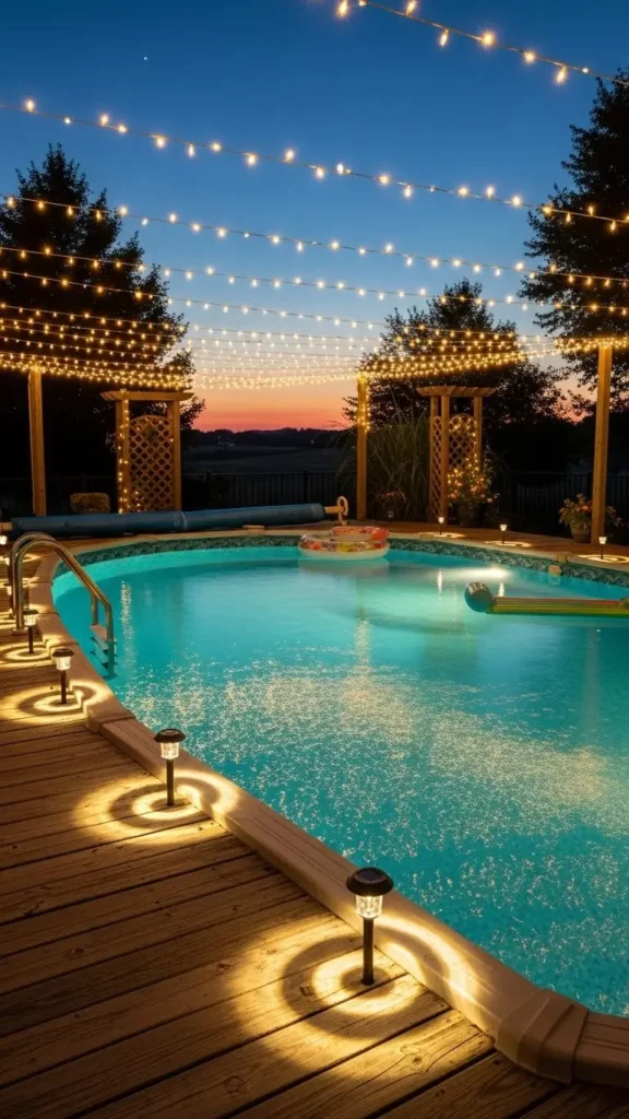 Above Ground Pool Lighting Ideas