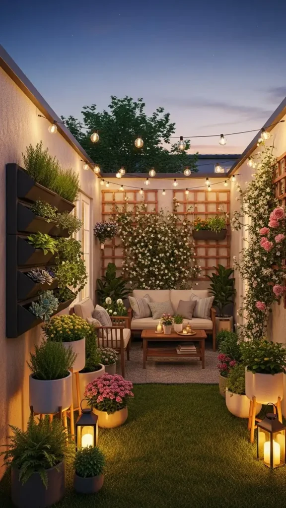 Small Backyard Landscaping Ideas with Vertical Garden