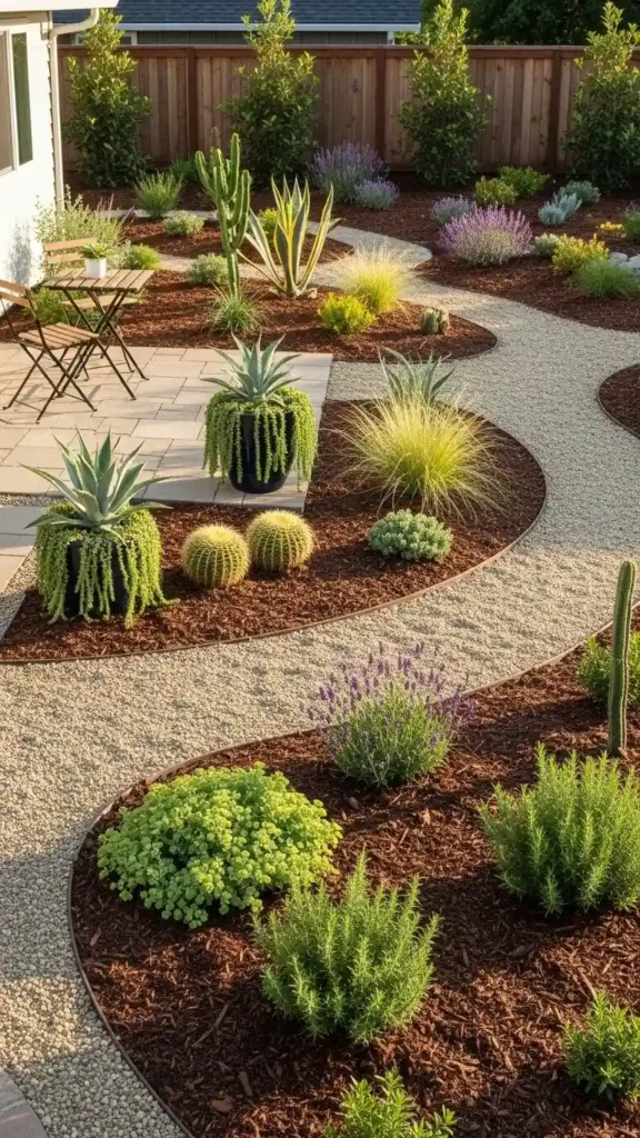 Low-Maintenance Backyard Landscaping Designs with Gravel Path