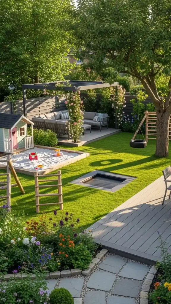 Family-Friendly Backyard Landscaping Designs with Play Area