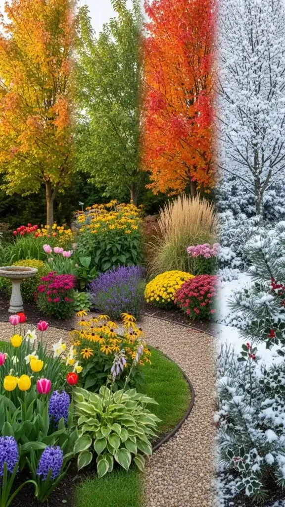 Backyard Landscaping Designs with Seasonal Plants