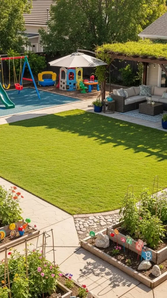 Family Friendly Backyard Landscaping Ideas with Safe Outdoor Play Areas