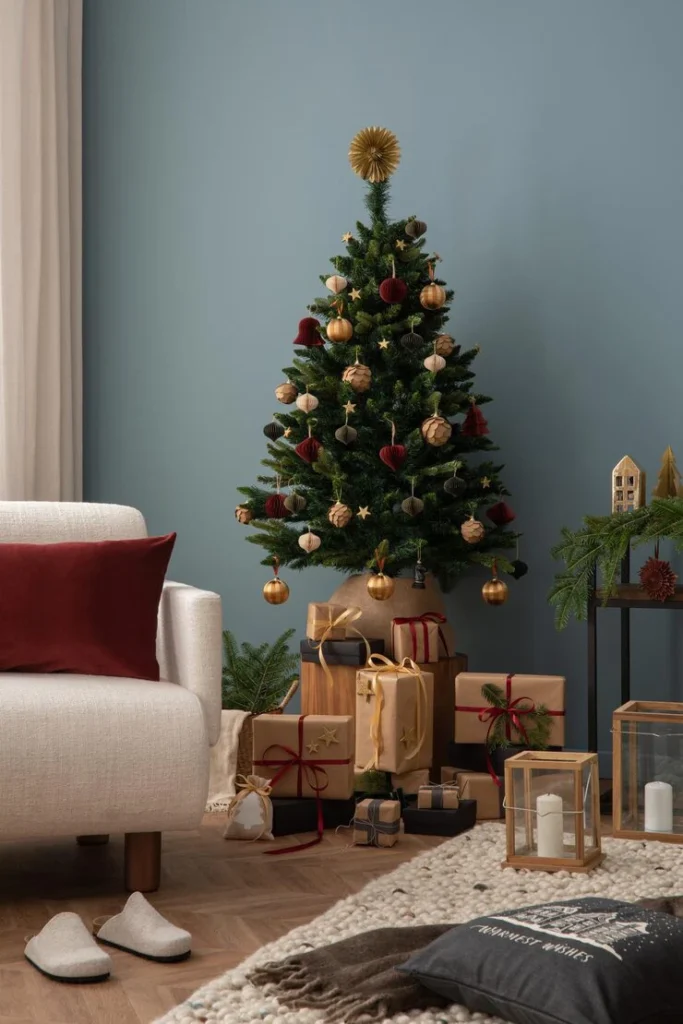 Minimalist Christmas Tree Ideas For The Wall for modern interiors