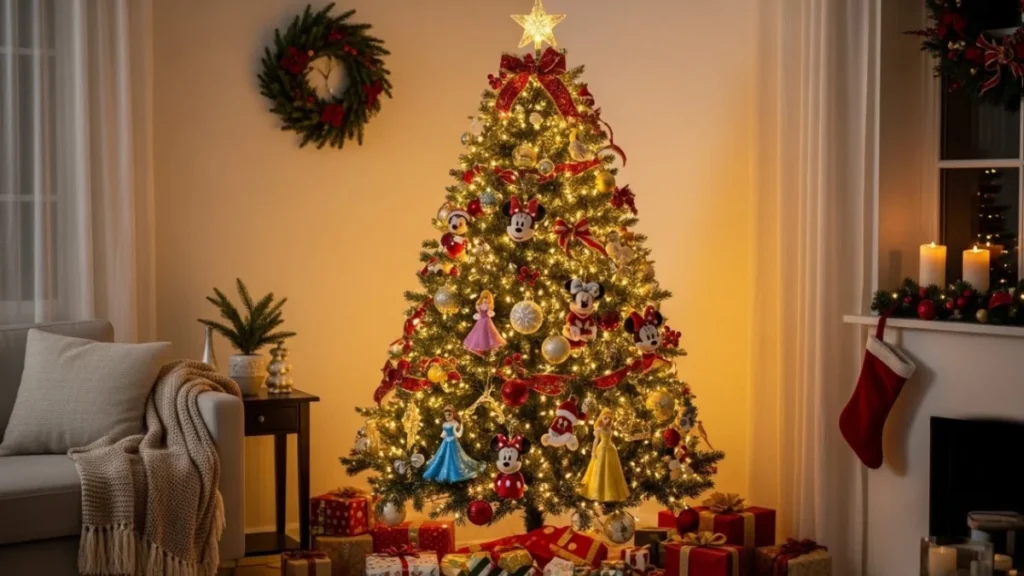 Disney Christmas Tree Ideas with magical holiday decor and character ornaments
