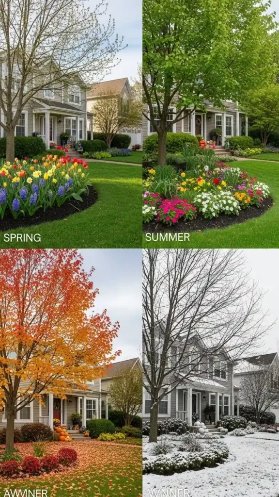 Seasonal Front Yard Landscaping Ideas for year-round beauty
