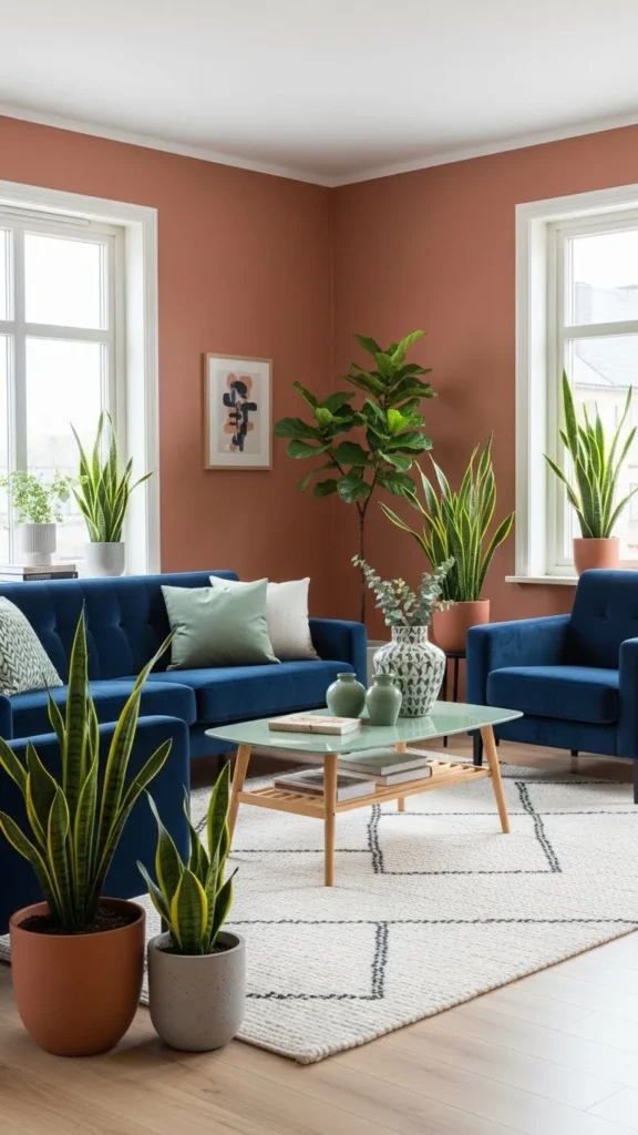 Living Room Color Ideas with 2025 trending earthy, neutral, and bold tones