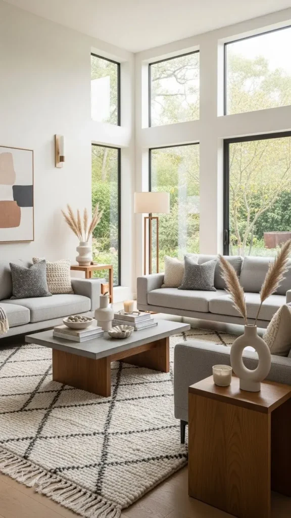 Living Room Design Ideas for modern homes with sleek furniture and neutral tones