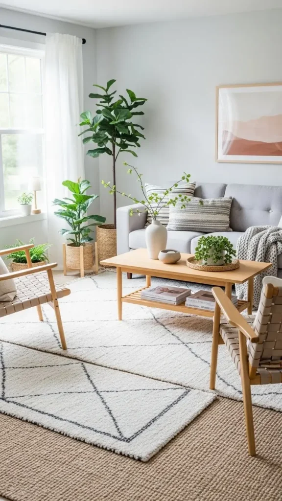 Living Room Furniture Ideas with Modern Sofa and Cozy Accents