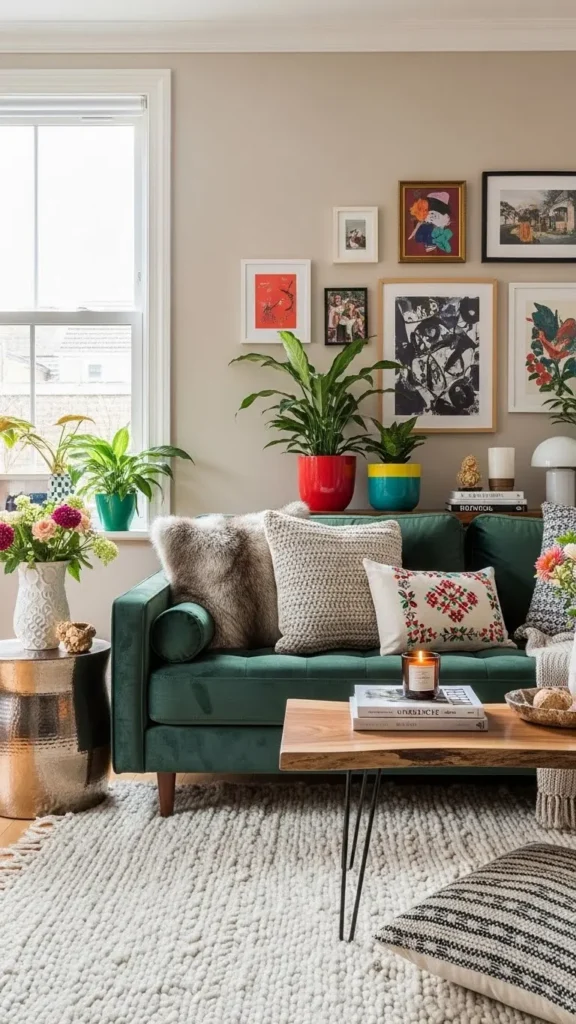 Living Room Furniture Ideas with Color and Texture