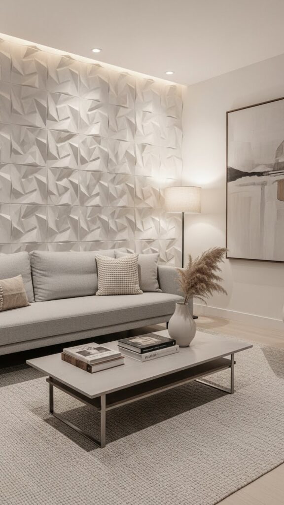 Living Room Wall Decor Ideas textured wall panels