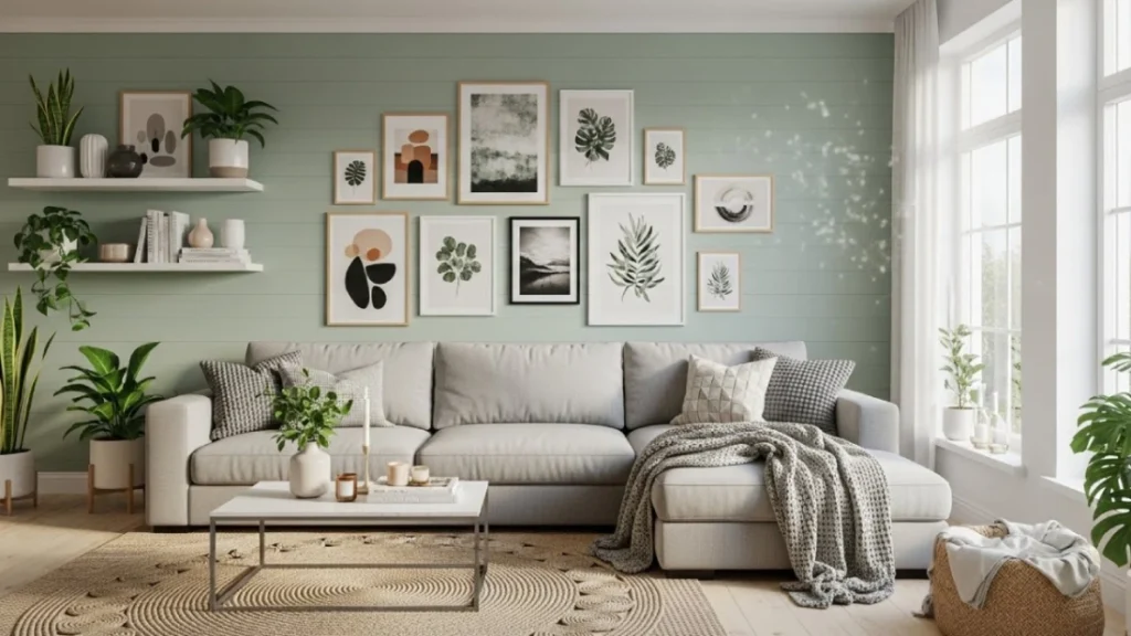 Living Room Wall Decor Ideas modern cozy living room with gallery wall