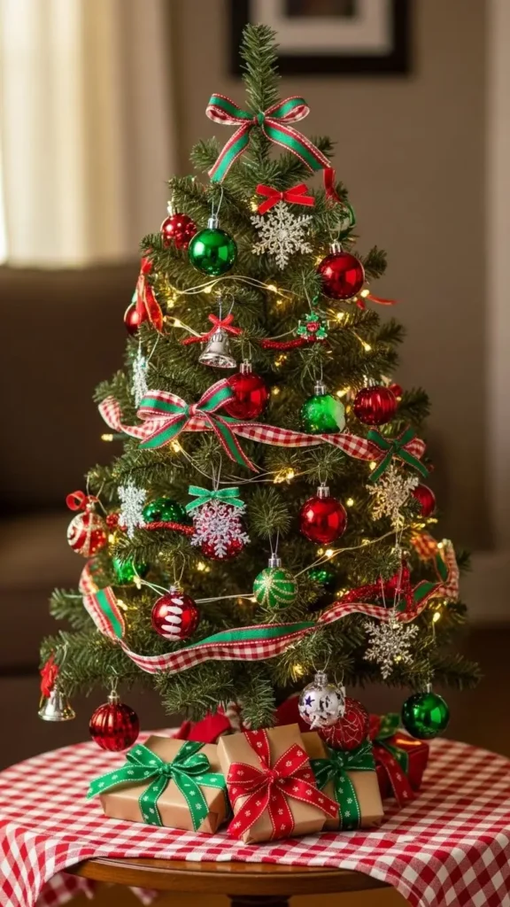 Mini Christmas Tree Ideas with Dollar Store Decor