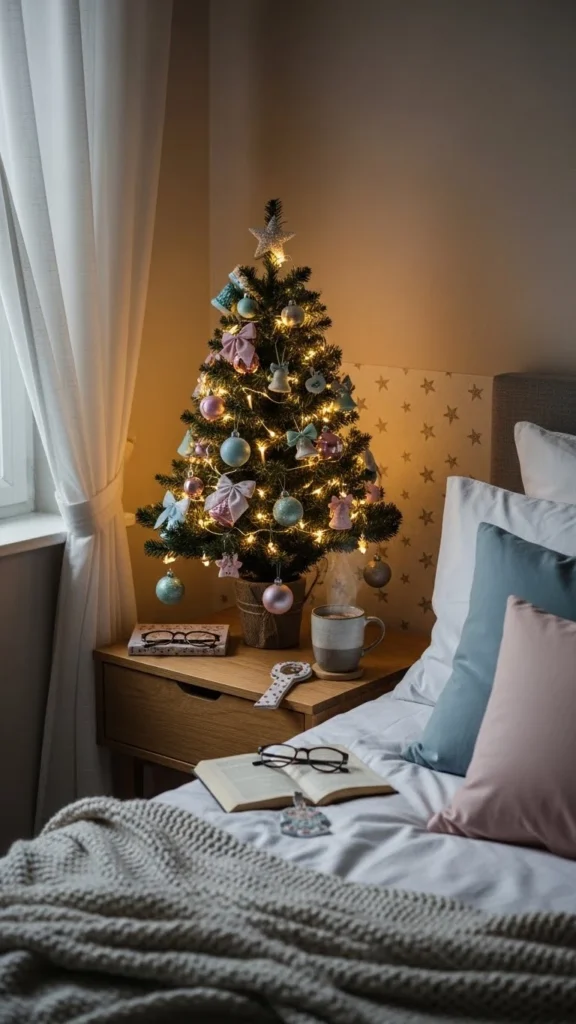 Mini Christmas Tree Ideas for Bedroom Decor