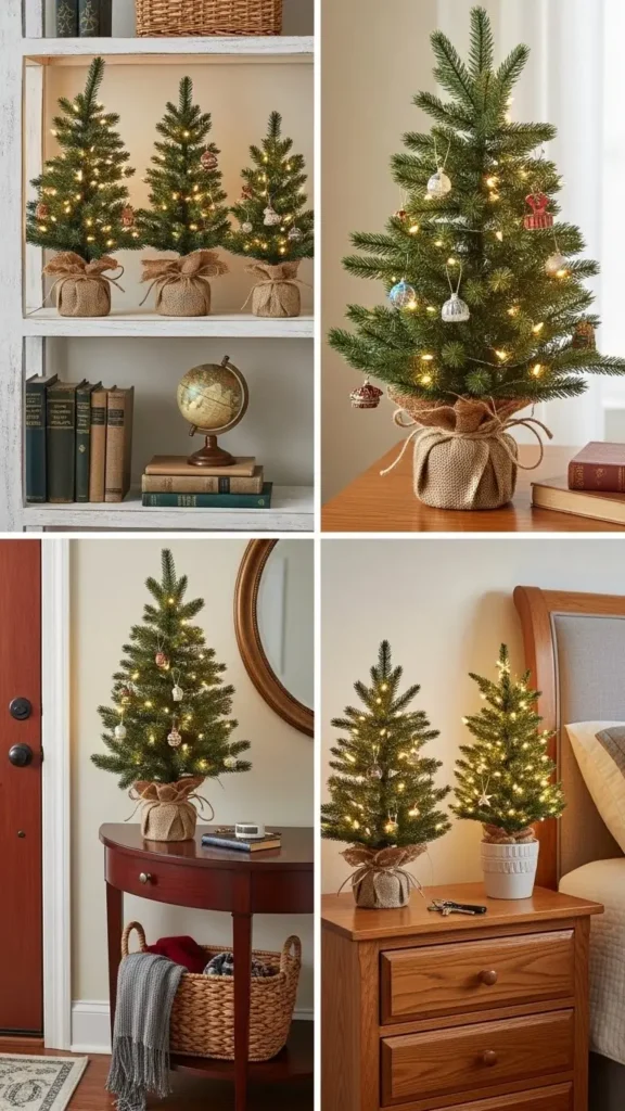 Best places to decorate with miniature Christmas trees