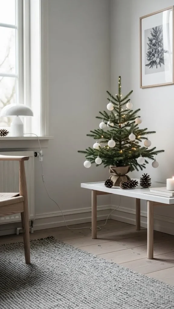 Minimalist miniature Christmas tree ideas