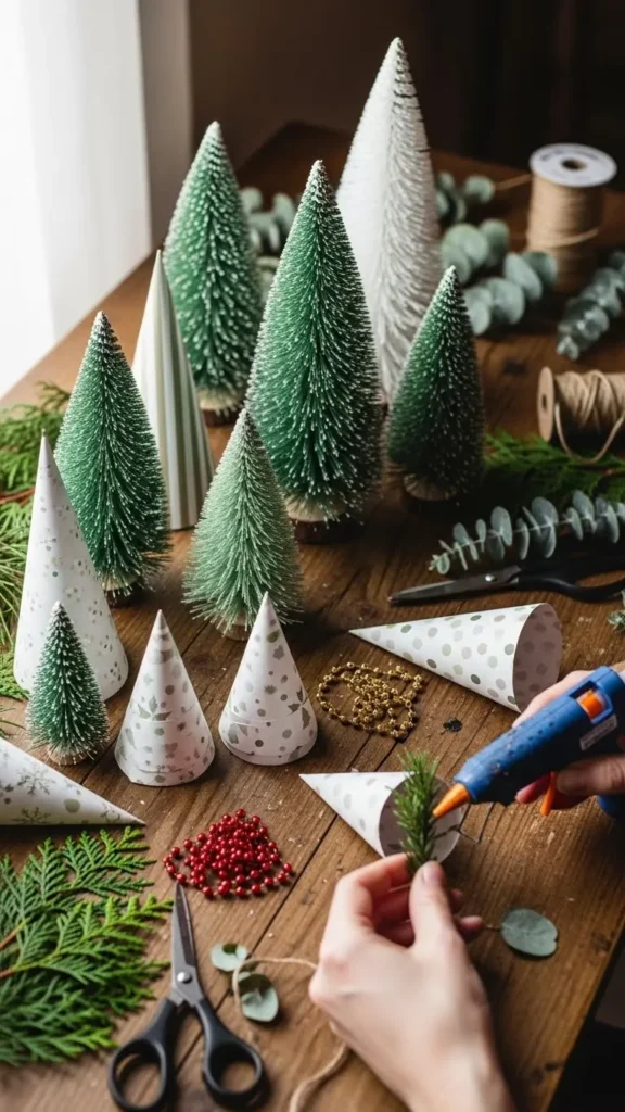 DIY miniature Christmas tree ideas on a budget