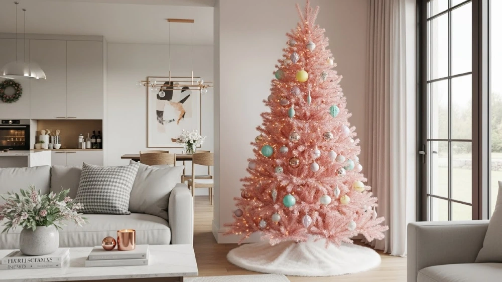 Pink Christmas Tree Ideas elegant pastel and blush holiday décor inspiration