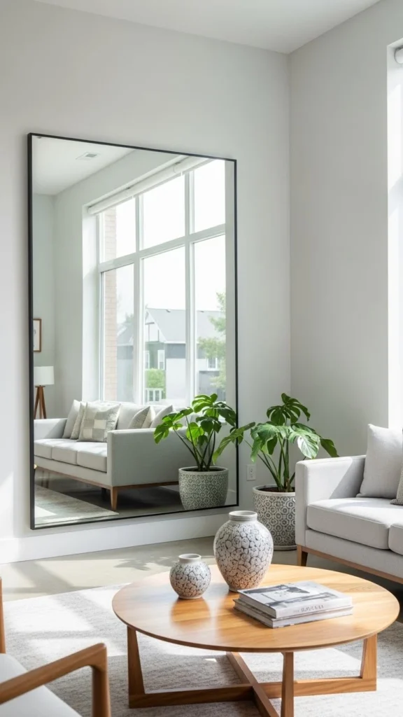 Small Living Room Ideas with mirrors for depth