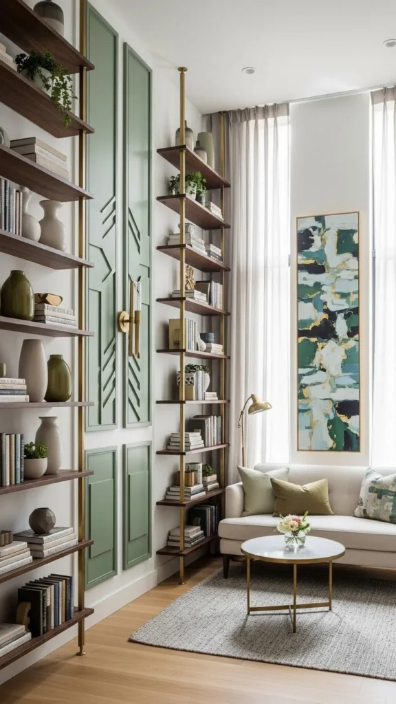 Small Living Room Ideas with wall décor that makes rooms feel taller