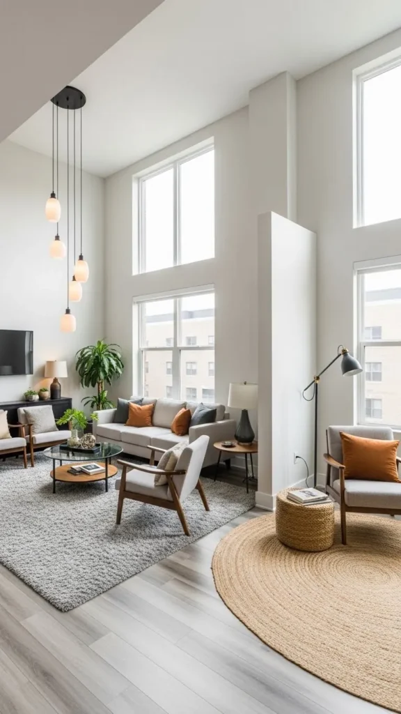 Small Living Room Ideas for open-concept layouts