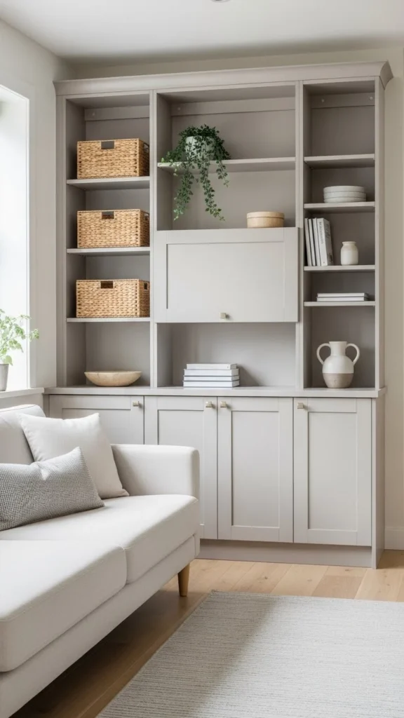 Small Living Room Ideas with smart storage solutions