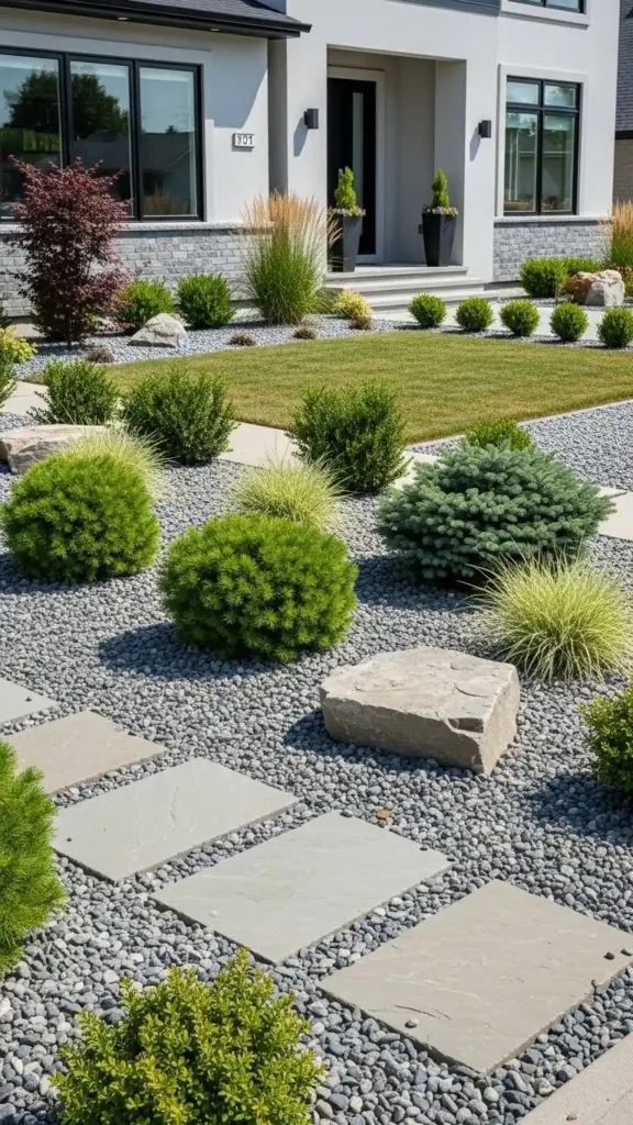 Yard Landscaping Ideas focused on low maintenance outdoor design