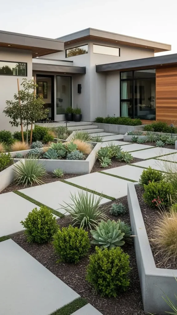 Yard Landscaping Ideas with modern and structured design