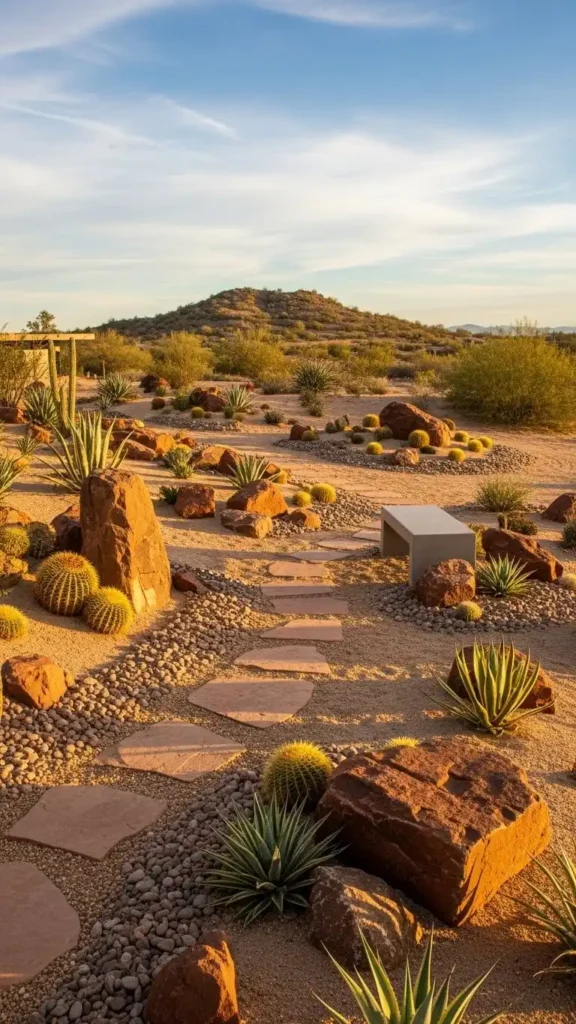 Rock Garden Landscaping Ideas with drought tolerant desert plants