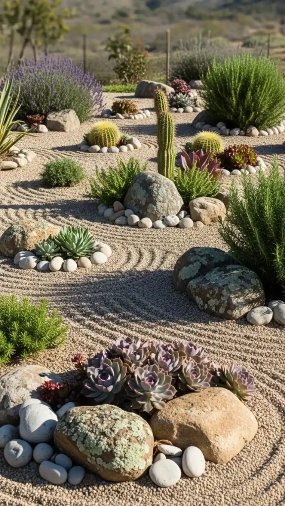 Rock Garden Landscaping Ideas designed for low maintenance and easy care