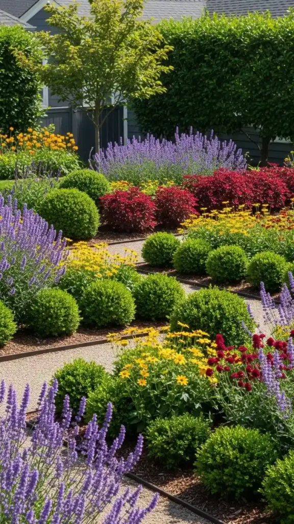 Small Front Yard Landscaping Ideas with layered plants and compact shrubs