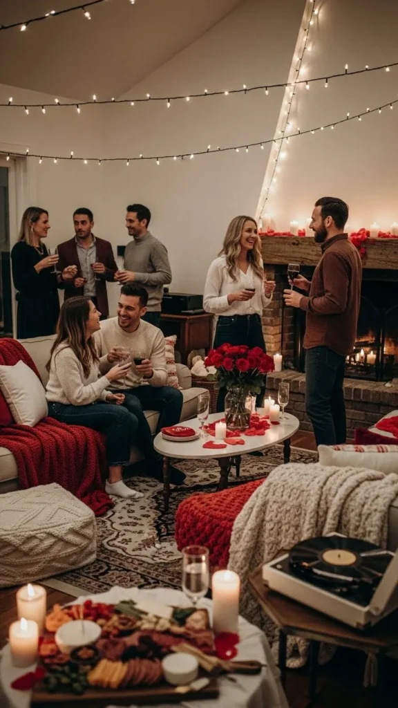Valentine’s Day Party Ideas For Adults Ambient lighting and music for party atmosphere
