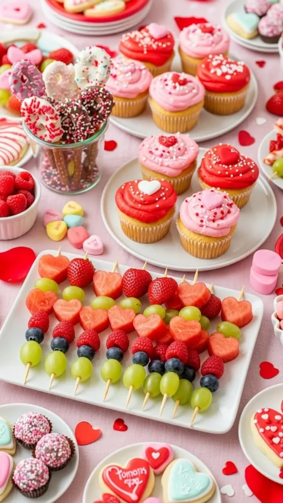 Valentine’s Day Party Ideas For Kids themed treats and snacks