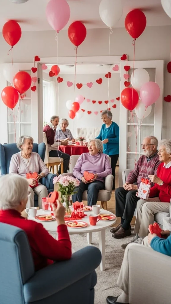 Valentine’s Day Party Ideas For Seniors with simple and inclusive decorations