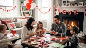 valentine’s day party ideas for families celebrating at home