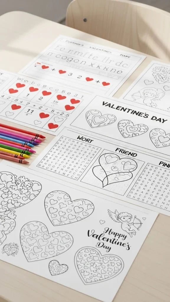 valentine’s day party ideas for kindergarten class printable activities