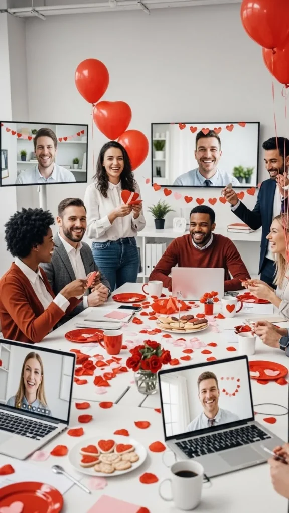 Valentine’s Day Party Ideas for Work inclusive and remote friendly celebration