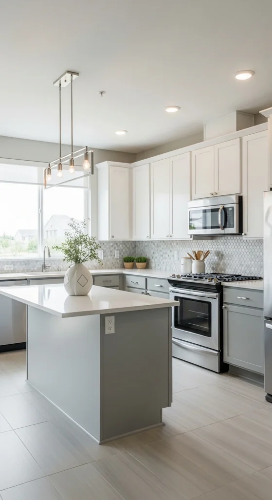 Apartment Kitchen Ideas with light color schemes