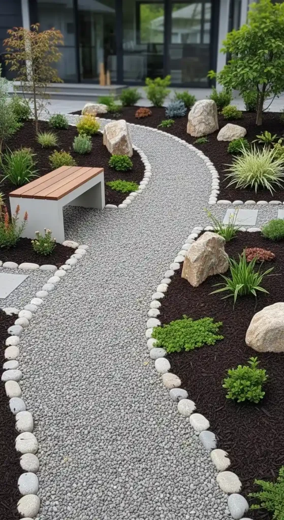 Diy landscaping ideas using rocks mulch and gravel