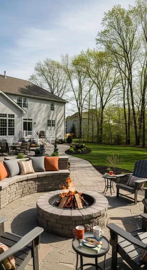 Fire pit placement and safety landscaping ideas