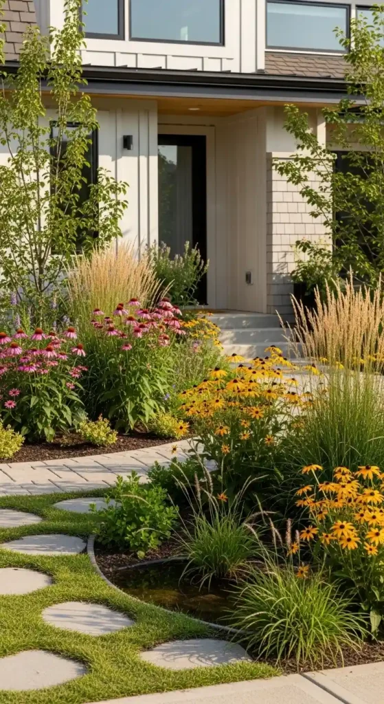 Eco friendly front of home landscaping ideas