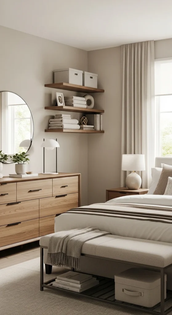 Guest Bedroom Ideas with smart and practical storage solutions