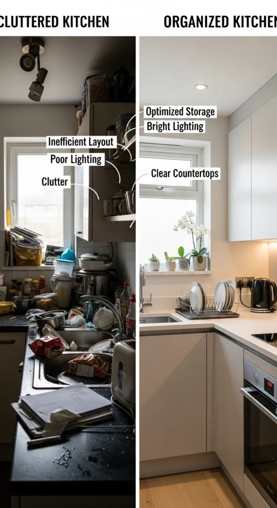 Small kitchen design mistakes to avoid with before and after layout