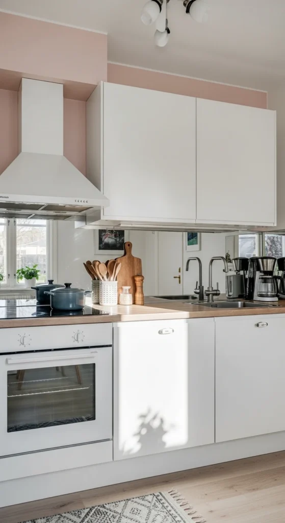 Bright and airy color scheme for small kitchen spaces